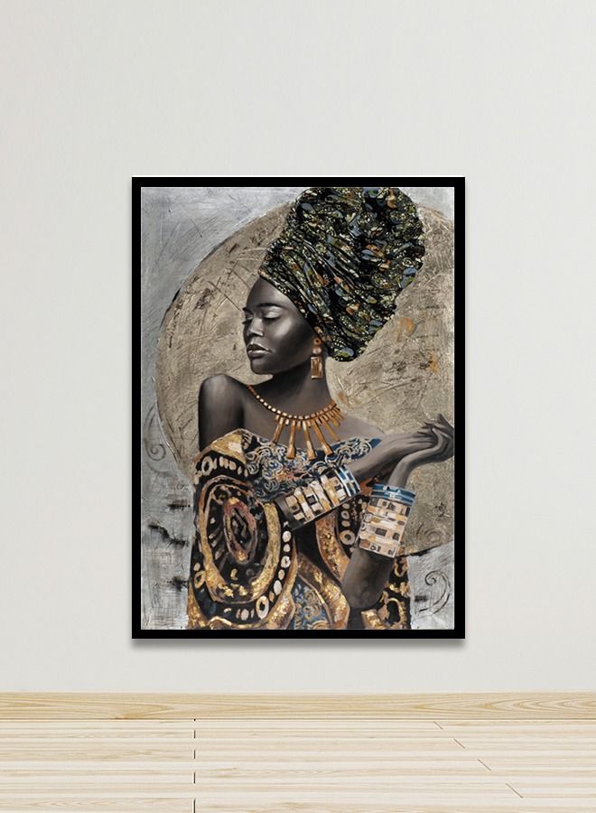 Marktna Canvas Wall Art for Wall Decoration Modern Design With A Hollow Black Frame Size 120x80cm One Piece - Image 1