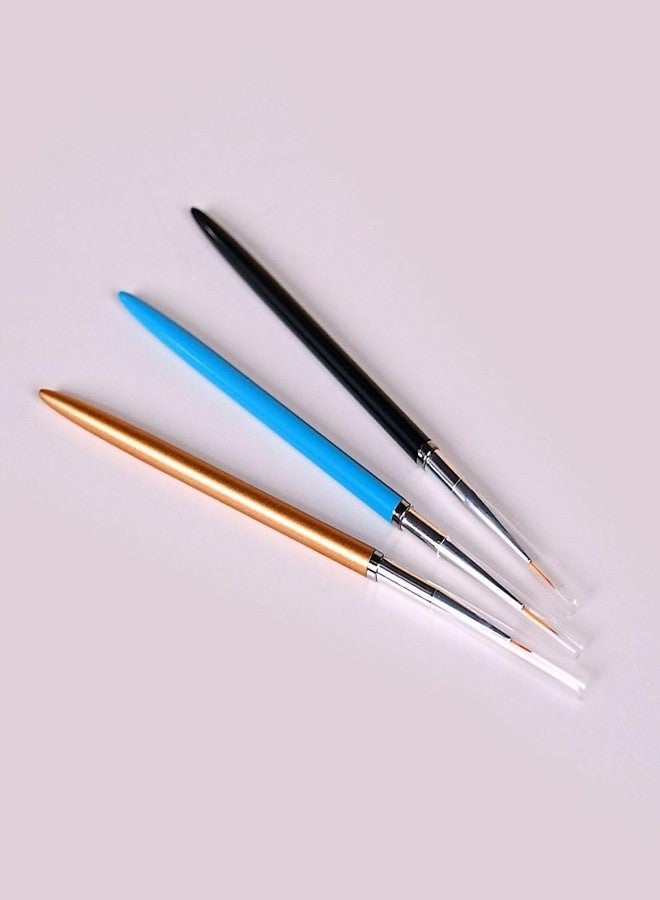 Swasco فرش رسم الأظافر SWASCO™ - طلاء أظافر عالي الأداء باستخدام جل الأشعة فوق البنفسجية والأكريليك | مجموعة فرش نايلون (7/9/11 مم) | أدوات تصميم أظافر للنساء، 3 قطع - Image 1