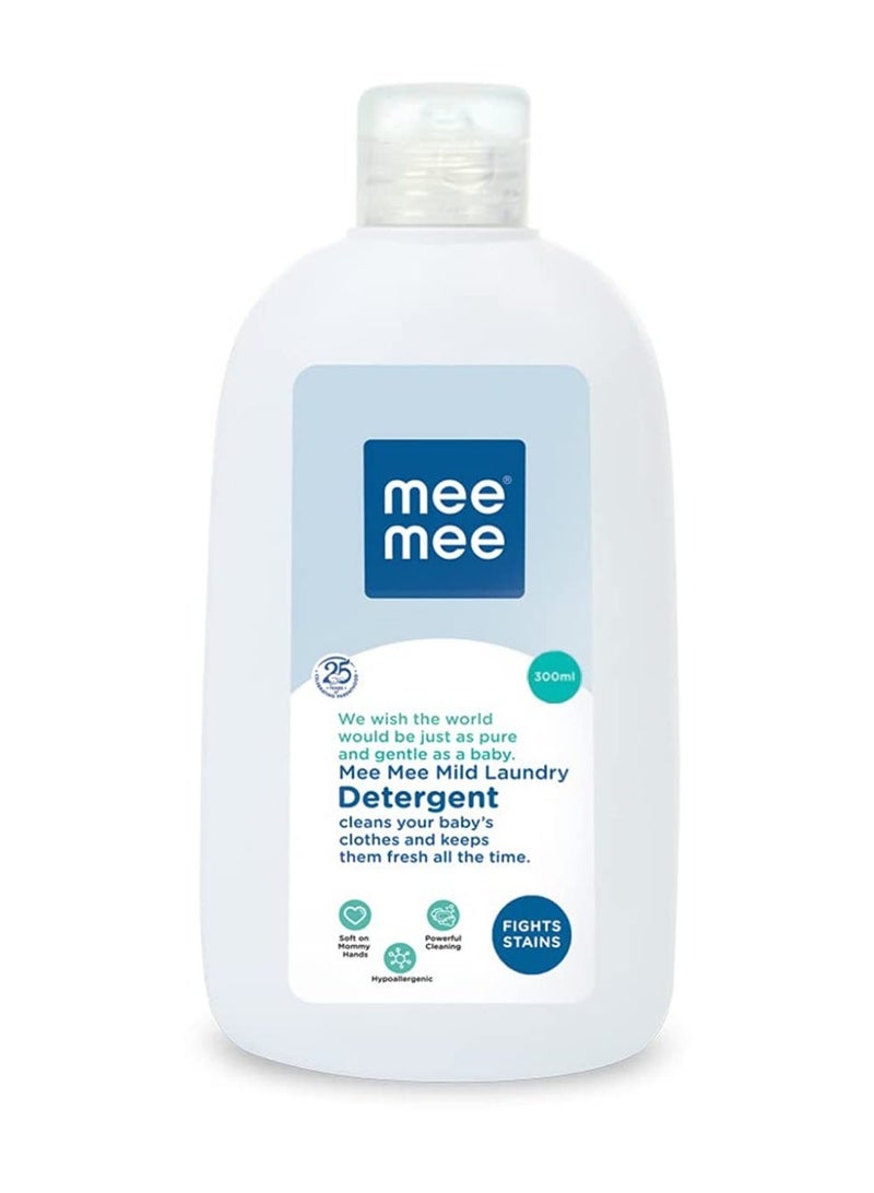 Mee Mee Baby Liquid Detergent 300 ml | Ph balanced, Free from Harsh Chemicals, Safe for mother's hands & baby's skin | Anti-Bacterial, Removes Stains & Odor with One Drop, Hypoallergenic - Image 1