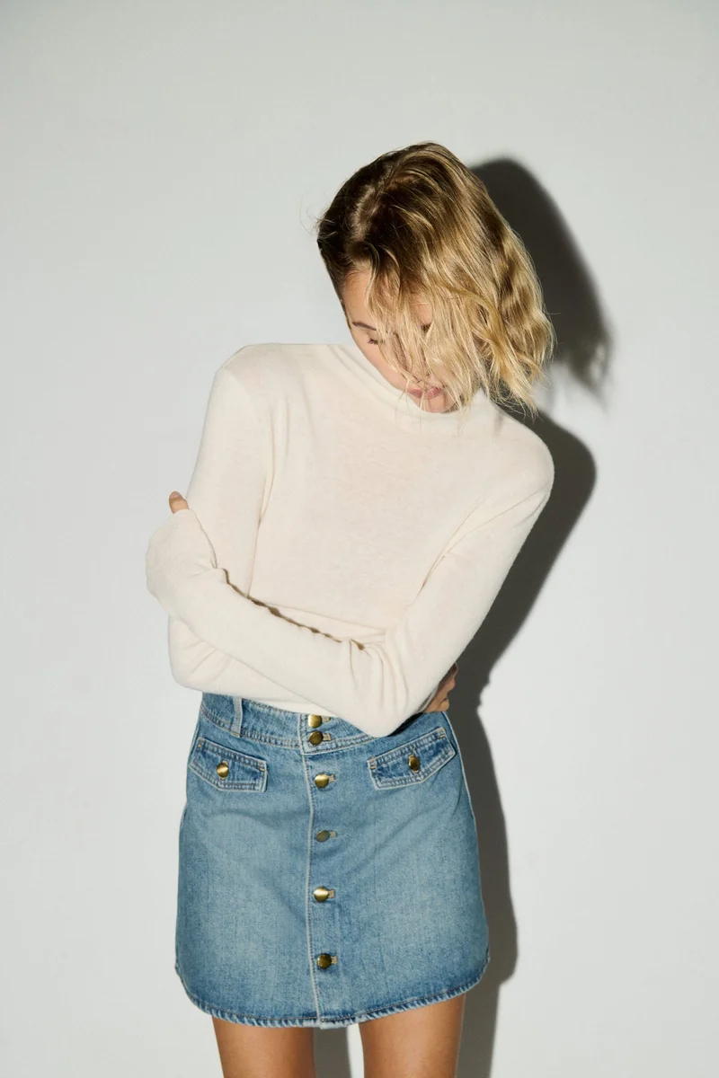 H&M A-line denim mini skirt