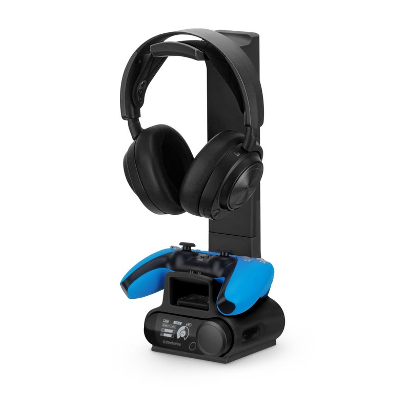 BRAINWAVZ Headphone Game Controller Stand Designed for Steelseries Arctis Nova Pro Wireless Headsets with Dock for The Wireless Base Station Black HP03 - Image 2