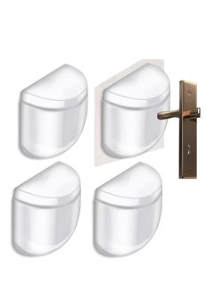 Oasisgalore 4-Pack Self-Adhesive Clear Silicone Door Stopper Set, for Home, Office, Kids' Safety, Wall, Furniture Guards.  - Image 1