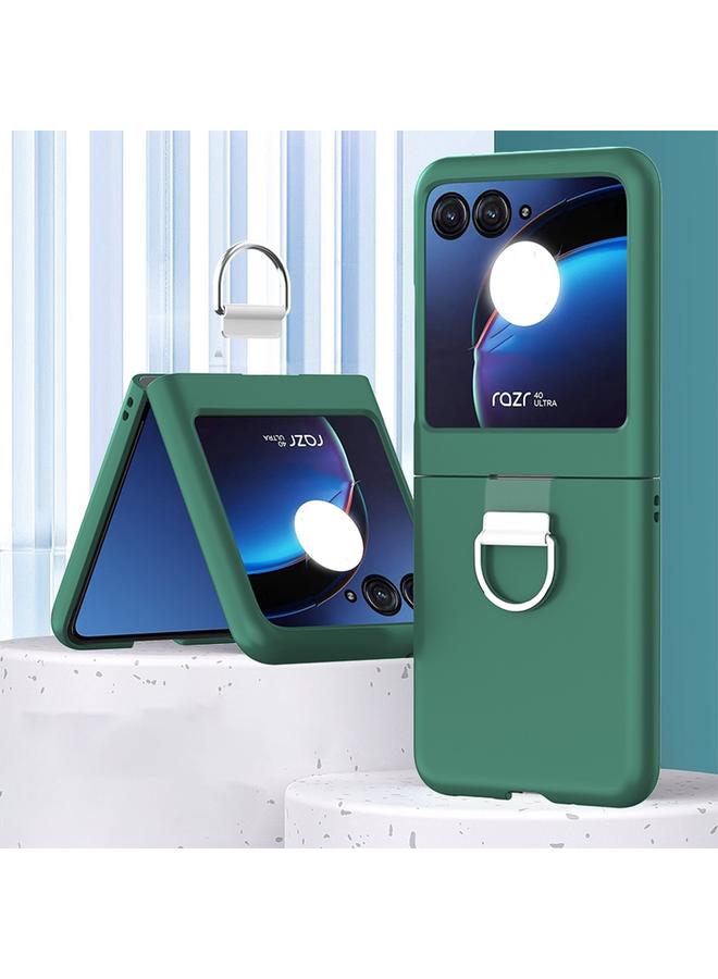 اس-توب جراب لهاتف Motorola Razr 40 Ultra Skin Feel سيليكون قابل للطي مع حلقة - Image 1