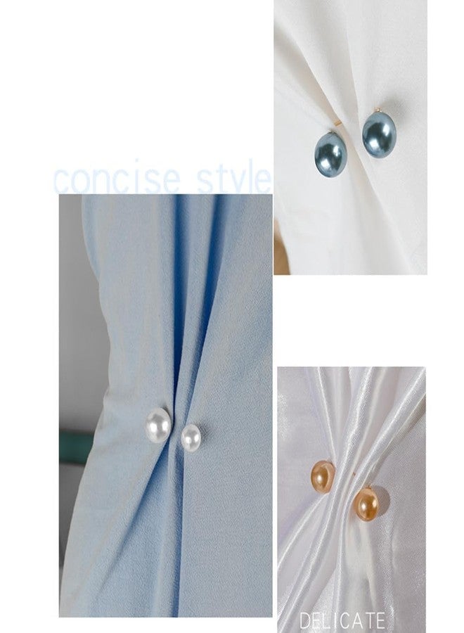 SNEHIDA 6 Pcs Artificial Pearl Brooch Pins - Anti-Exposure Safety Pins & Shawl Clips for Sweaters, Dresses, Hijabs, Dupattas - Decorative Cover-Up Buttons (2 Styles) Pack of 1 - Image 2