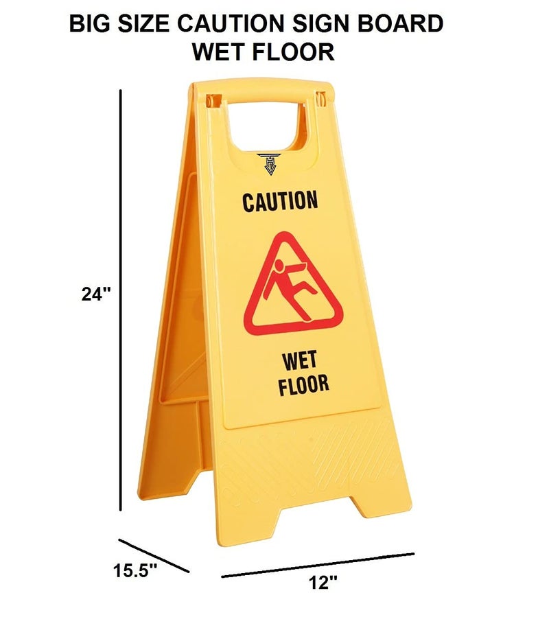 TARGET HYGIENE Plastic Caution Standing Board (Combo Of 2 Pcs Sign Board,Wet Floor And Cleaning in Progress Sign Board) - Image 5