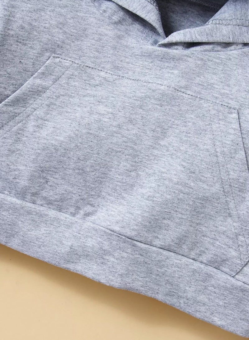 Baby Kangaroo Pocket Hoodie With Sweatpants  - Image 5