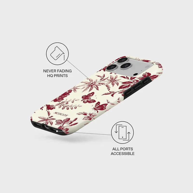 Mobcos Mobcos iPhone 17 Pro Bloome Mobcos iPhone 17 Pro Bloome Premium Case Compatible with Hybrid Dual-Layer Hard Shell + Silicone Protection - Scratch-Resistant Shockproof Mobile Cover  | Best Price UAE