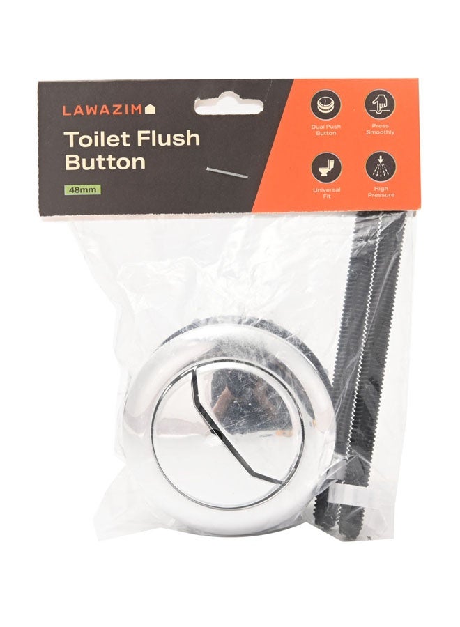 Toilet Flush Button - 48mm - Dual Push Button with Threaded Rods, Universal Replacement for Standard Toilet Cistern Lids and Dual Flush Systems - for Bathroom Repair, Maintenance, and Upgrades - Image 5