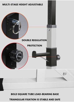 Occuwzz Adjustable Fitness Squat Frame Heavy Barbell Rack Strength Training Home Gym Equipment  - Image 3