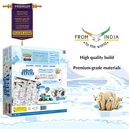 KAADOO Grand Tundra | Premium Boardgame | Journey into the ICY Arctic Circle | Educational Adventure Safari Game for Kids 6+ & Family-Made in India(2-4 Players) - Image 3