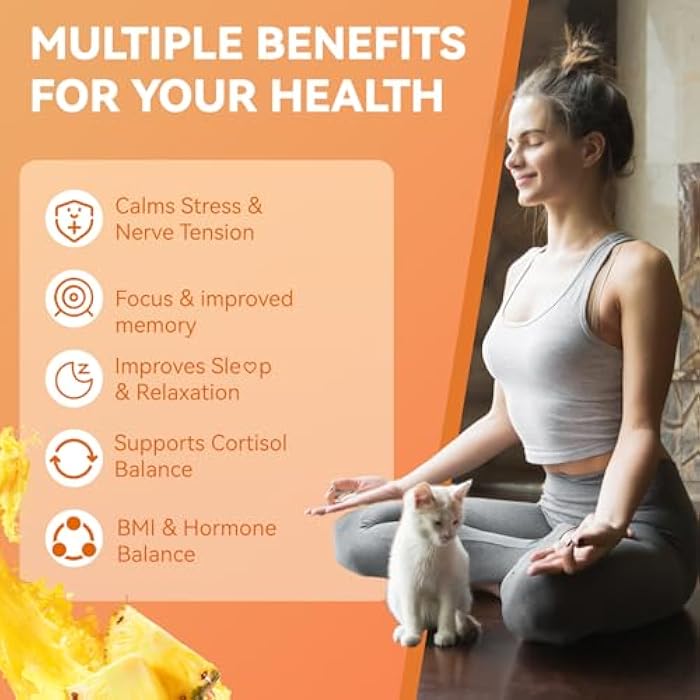 Agumoon Cortisol Gummies for Women, Cortisol Supplements with Ashwagandha, Magnesium, L-theanine, for Relaxation and Mood Support - 60 Gummies - Image 5