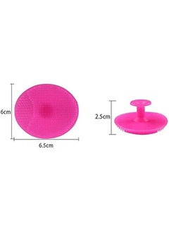 RYNX Silic Face Brush Skin Cleanser Soft Silic Face Cleanser Facial Cleansing Shower Bath Brush Deep Cleaning Handheld Mat 3 Blue Pink Yellow  - Image 2