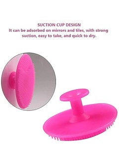 RYNX Silic Face Brush Skin Cleanser Soft Silic Face Cleanser Facial Cleansing Shower Bath Brush Deep Cleaning Handheld Mat 3 Blue Pink Yellow  - Image 4