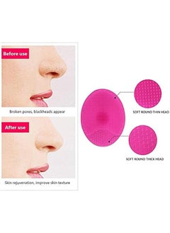 RYNX Silic Face Brush Skin Cleanser Soft Silic Face Cleanser Facial Cleansing Shower Bath Brush Deep Cleaning Handheld Mat 3 Blue Pink Yellow  - Image 5