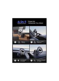 Lisen Fits MagSafe Car Mount, Car Phone Holder For iPhone Strong Magnetic Phone Holder Car Vent Dashboard HandsFree iPhone Car Mount Holder Car Accessories For MagSafe iPhone 14 Pro All Phones Tablet  - Image 2