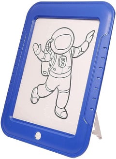 Light up drawing pad set of light up drawing pad, 3 dual sided neon pens, glow boost card, cleaning cloth, 30 stencils and fun guide - multi color