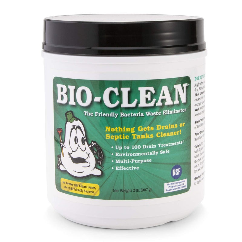 BioClean Bio-Clean Drain Septic 2# Can Cleans Drains- Septic Tanks - Grease Traps All Natural and 100% Guaranteed No Caustic Chemicals! Removes fats oil and grease, completely cleans your system. - Image 1