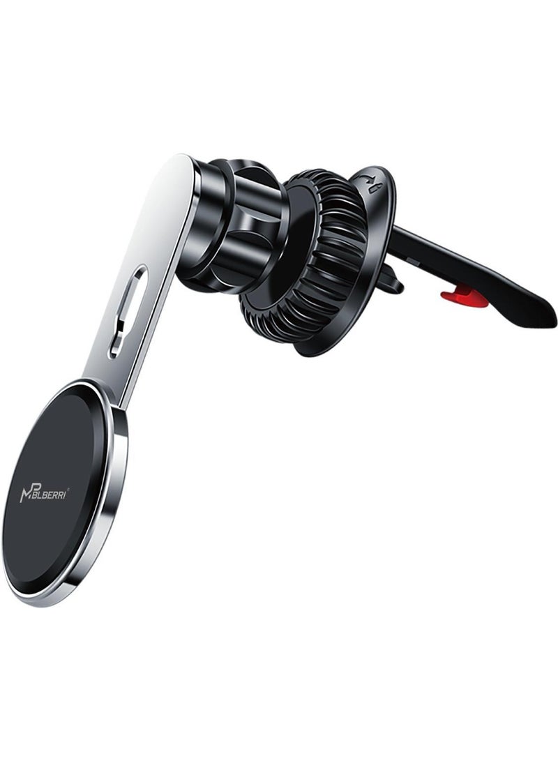 MPBLBERRI Magnetic Car Phone Holder – 360° Rotation Dashboard & Vent Mount with Powerful Magnet, One-Hand Operation Universal Mobile Holder for iPhone & Android