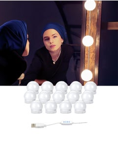 P auke'réi Vanity Mirror Lights, 12/14 Pieces Lighting Bulbs Set for Vanity Mirror, Adjustable Brightness LED Bulb Kit for Makeup Dressing Mirror  - Image 1