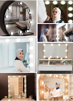 P auke'réi Vanity Mirror Lights, 12/14 Pieces Lighting Bulbs Set for Vanity Mirror, Adjustable Brightness LED Bulb Kit for Makeup Dressing Mirror  - Image 2
