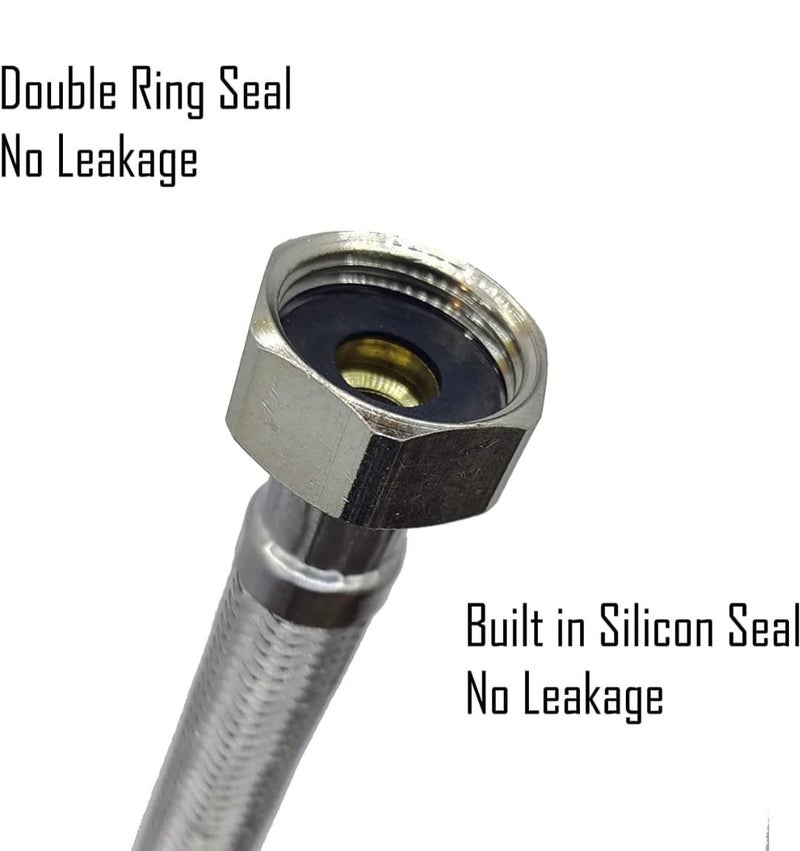 RIYA ENTERPRISE Heavy Connection Pipe for geyser connection pipe for wash basin hose pipe SS 304 30 inch  - Image 2