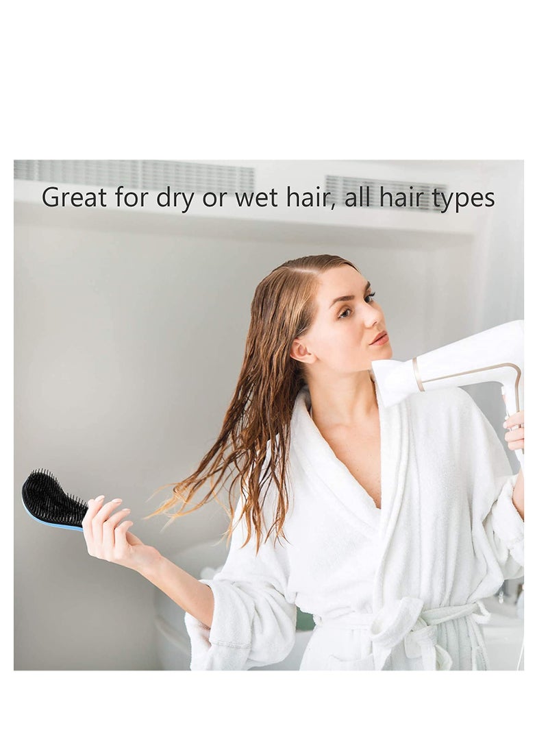 Excefore Detangling Brush, Anti-knot Massage Comb, Beauty Tools, Hair Brush Set, Pain-Free Hair Brush Straightener, 4 Pieces - Image 2