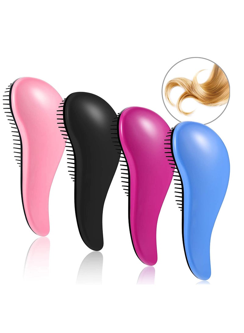 Excefore Detangling Brush, Anti-knot Massage Comb, Beauty Tools, Hair Brush Set, Pain-Free Hair Brush Straightener, 4 Pieces - Image 1