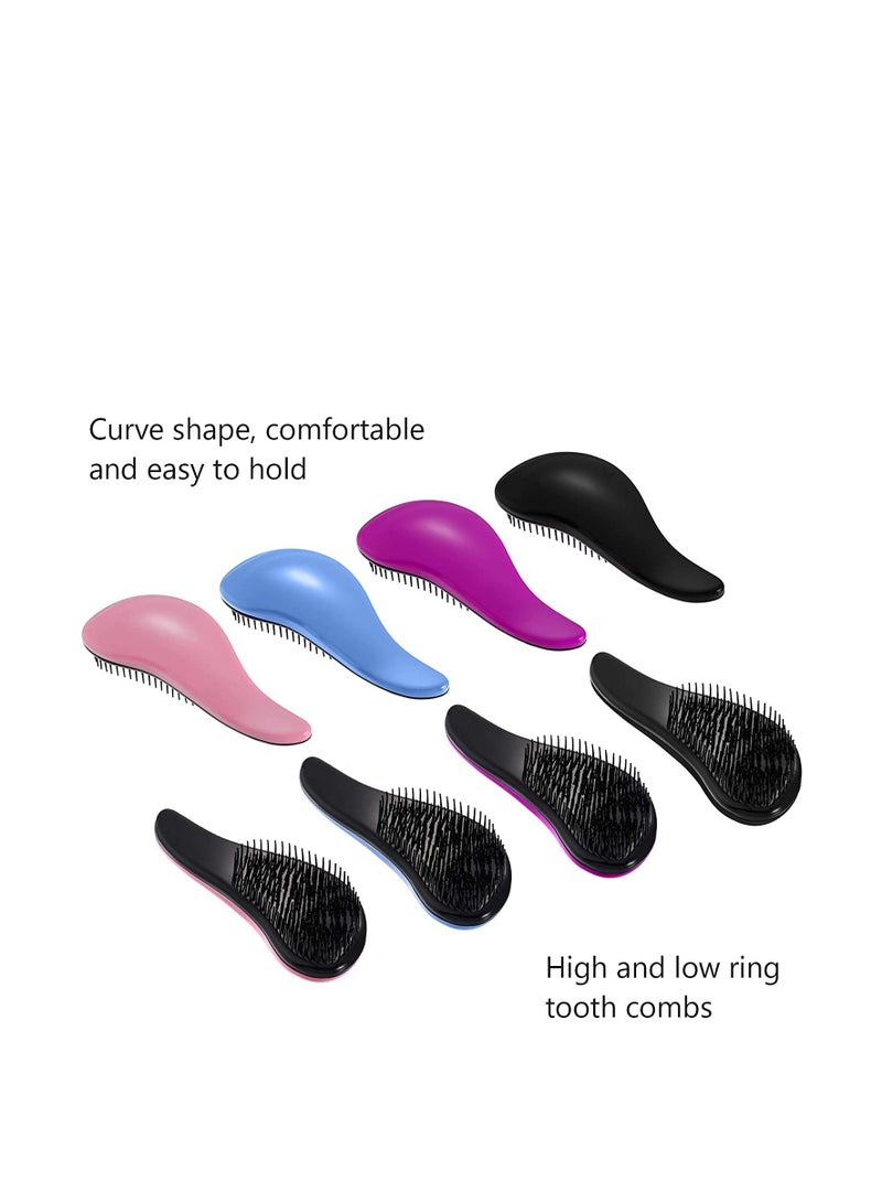 Excefore Detangling Brush, Anti-knot Massage Comb, Beauty Tools, Hair Brush Set, Pain-Free Hair Brush Straightener, 4 Pieces - Image 4