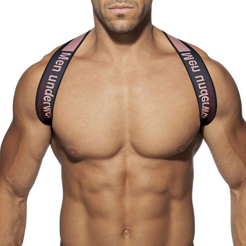 Men's Universal Letter Chest Strap Sports Shoulder Harness - Nylon Adjustable - Image 2