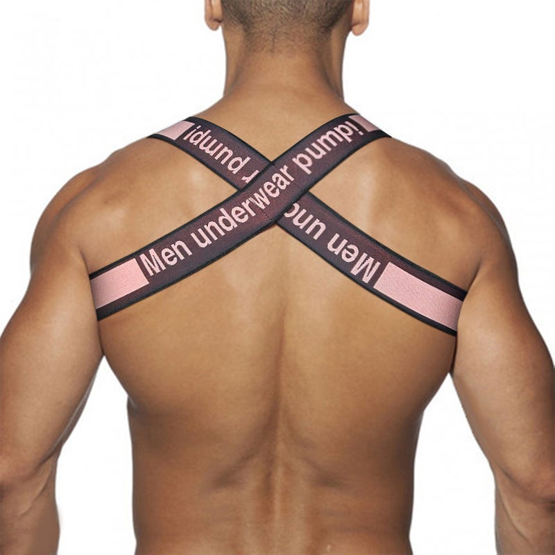 Men's Universal Letter Chest Strap Sports Shoulder Harness - Nylon Adjustable - Image 3