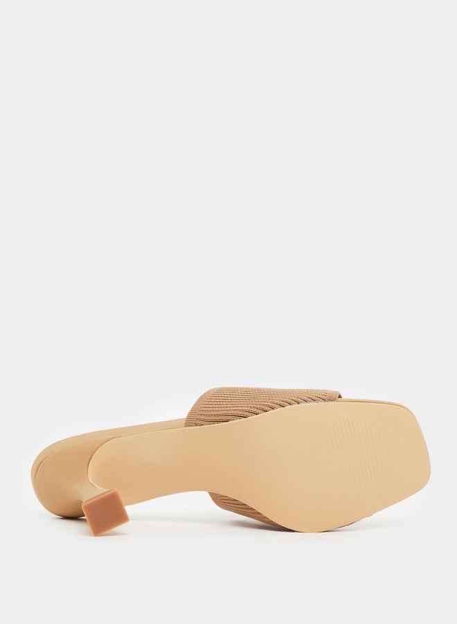 Textured Open Toe Stiletto Heel Sandals