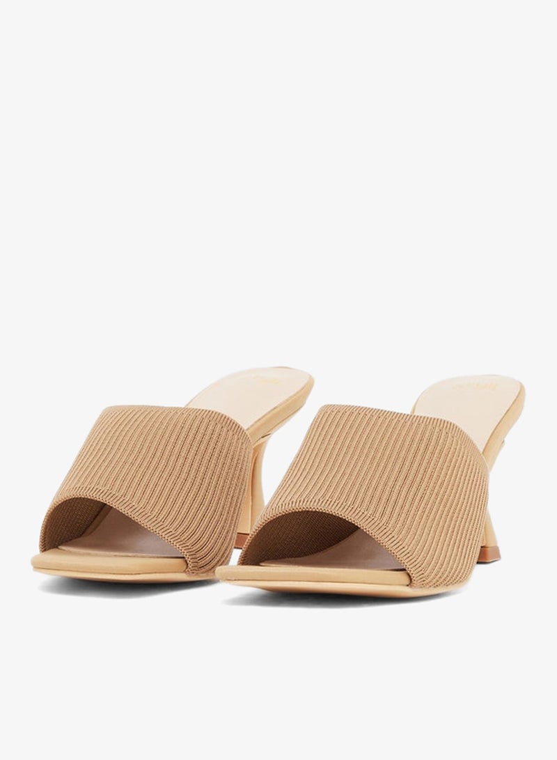 Styli Textured Open Toe Stiletto Heel Sandals - Image 2