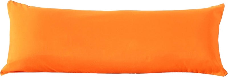 EVOLIVE Ultra Soft Microfiber Body Pillow Cover/Pillowcases 21"x54" with Hidden Zipper Closure (21"x54" Body Pillow Cover, Orange) - Image 1