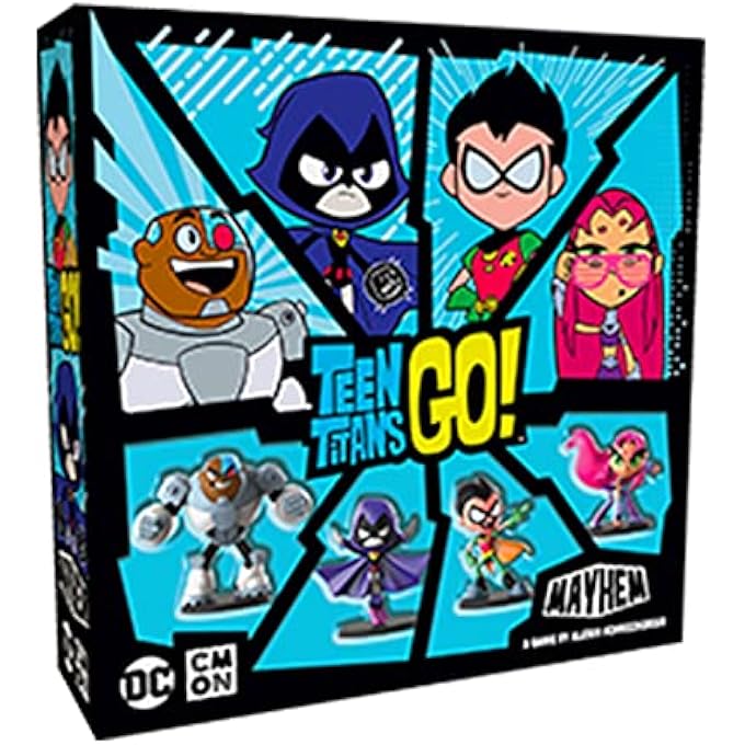 سي ام او ان لعبة إستراتيجية لعبة Teen Titans Go Mayhem Board Game استنادا إلى المسلسل التلفزيوني الناجح لعبة القتال الجماعية للبالغين والأطفال الذين تتراوح أعمارهم بين 10 24 لاعبا متوسط وقت اللعب 30 دقيقة من صنع - Image 1