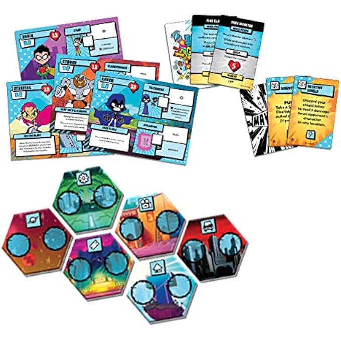 سي ام او ان لعبة إستراتيجية لعبة Teen Titans Go Mayhem Board Game استنادا إلى المسلسل التلفزيوني الناجح لعبة القتال الجماعية للبالغين والأطفال الذين تتراوح أعمارهم بين 10 24 لاعبا متوسط وقت اللعب 30 دقيقة من صنع - Image 4