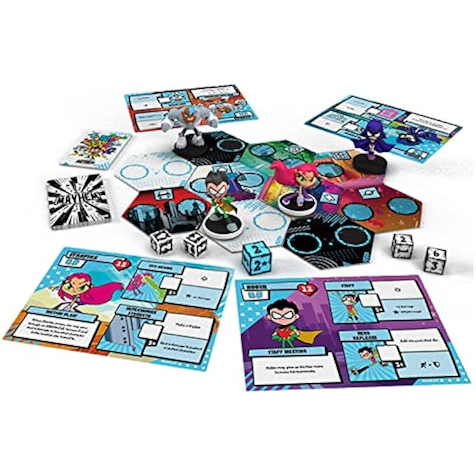 سي ام او ان لعبة إستراتيجية لعبة Teen Titans Go Mayhem Board Game استنادا إلى المسلسل التلفزيوني الناجح لعبة القتال الجماعية للبالغين والأطفال الذين تتراوح أعمارهم بين 10 24 لاعبا متوسط وقت اللعب 30 دقيقة من صنع - Image 3