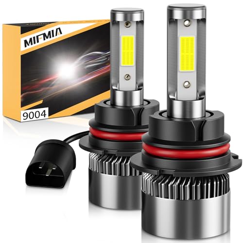 MIFMIA 𝟫𝟢𝟢𝟦 6500K White 800% Brightness 40000LM, Non-Polarity Plug and Play with Fan, IP68 Waterproof Off-Road Light Bulbs, Pack of 2 - Image 1