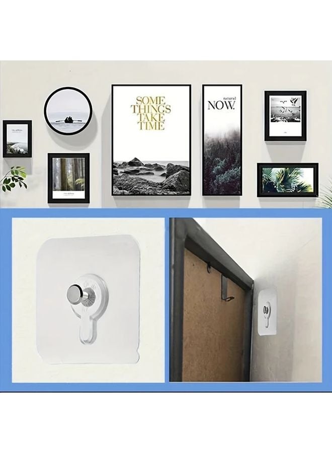 10 قطعة من ملصقات الحائط الخالية من الثقوب، خطافات لاصقة بدون أثر للمسامير لإطارات الصور - Image 3