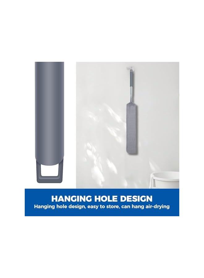 promass Retractable Gap Dust Cleaner Cleaning Tools, Retractable Duster Brush, for Cleaning Under Appliances Furniture Couch Fridge, with 2 Microfiber Dusting Cloths Long Handle Washable - Image 4