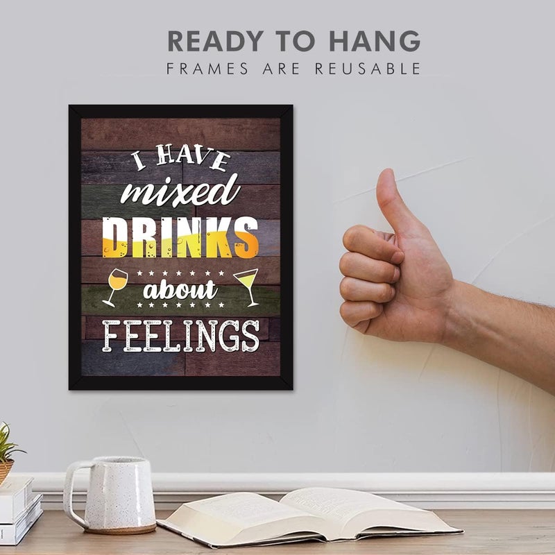 Chaka Chaundh Cocktail Quotes Wall Frame - Image 4