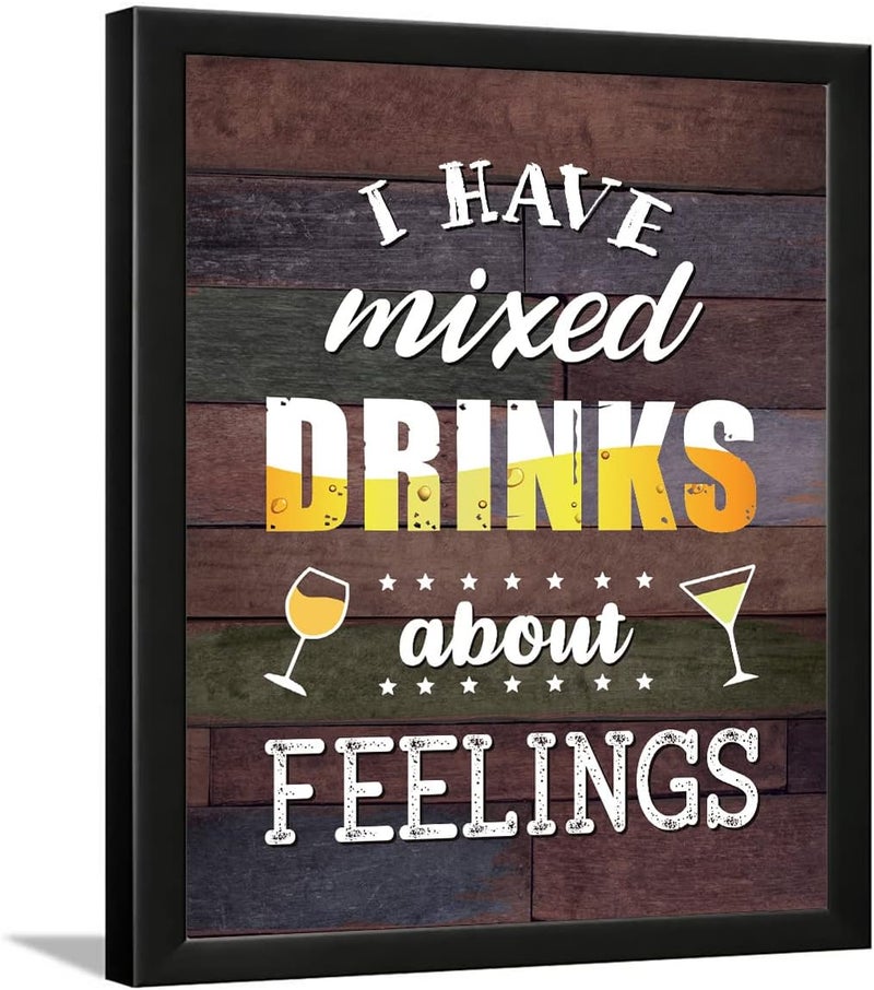 Chaka Chaundh Cocktail Quotes Wall Frame - Image 1