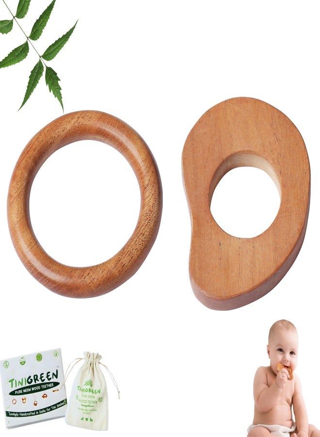 Tinigreen Baby Teething Toys for 0-6 6-12 Months, BPA Free Baby Teether Sensory Toys for Babies (Pack of 2) - Image 1