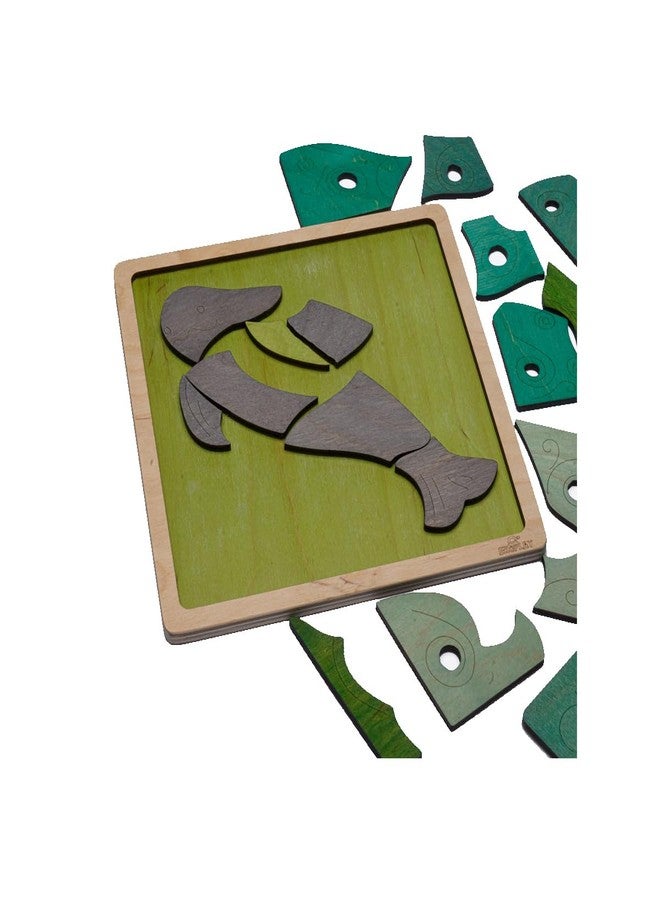 Ekoplay Yangtze Finless Porpoise Wooden Puzzle | 16 Pieces Jigsaw Puzzle | Endangered Animals For Kids 3 Years And Above - Image 4