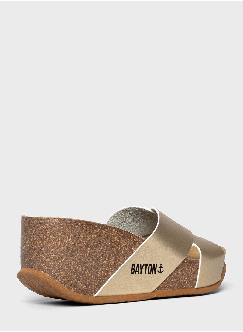 BAYTON - Liverpool Strappy Mid Heel Wedges - Image 1