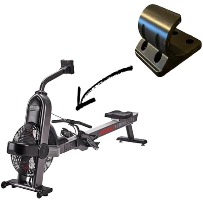 rayihni Assault Fitness Elite Rower T-Handle Mounting Bracket, Plastic Holder Clip, Black - Image 4