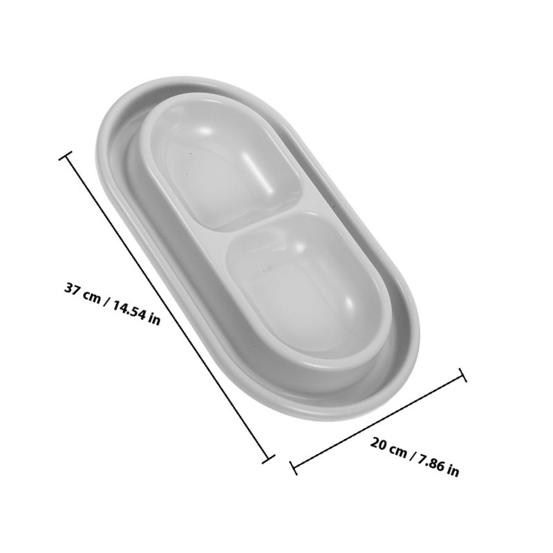Cat Dog Pet Food Bowl Pet Food Bowl and Water Dish Feeding Bowls for Cats Dogs Medium Small Pet Indoor Outdoor Use Sky- - Image 2