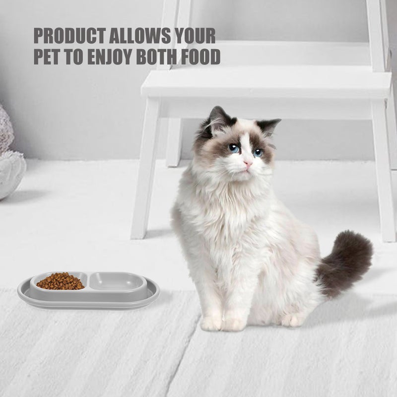Cat Dog Pet Food Bowl Pet Food Bowl and Water Dish Feeding Bowls for Cats Dogs Medium Small Pet Indoor Outdoor Use Sky- - Image 3
