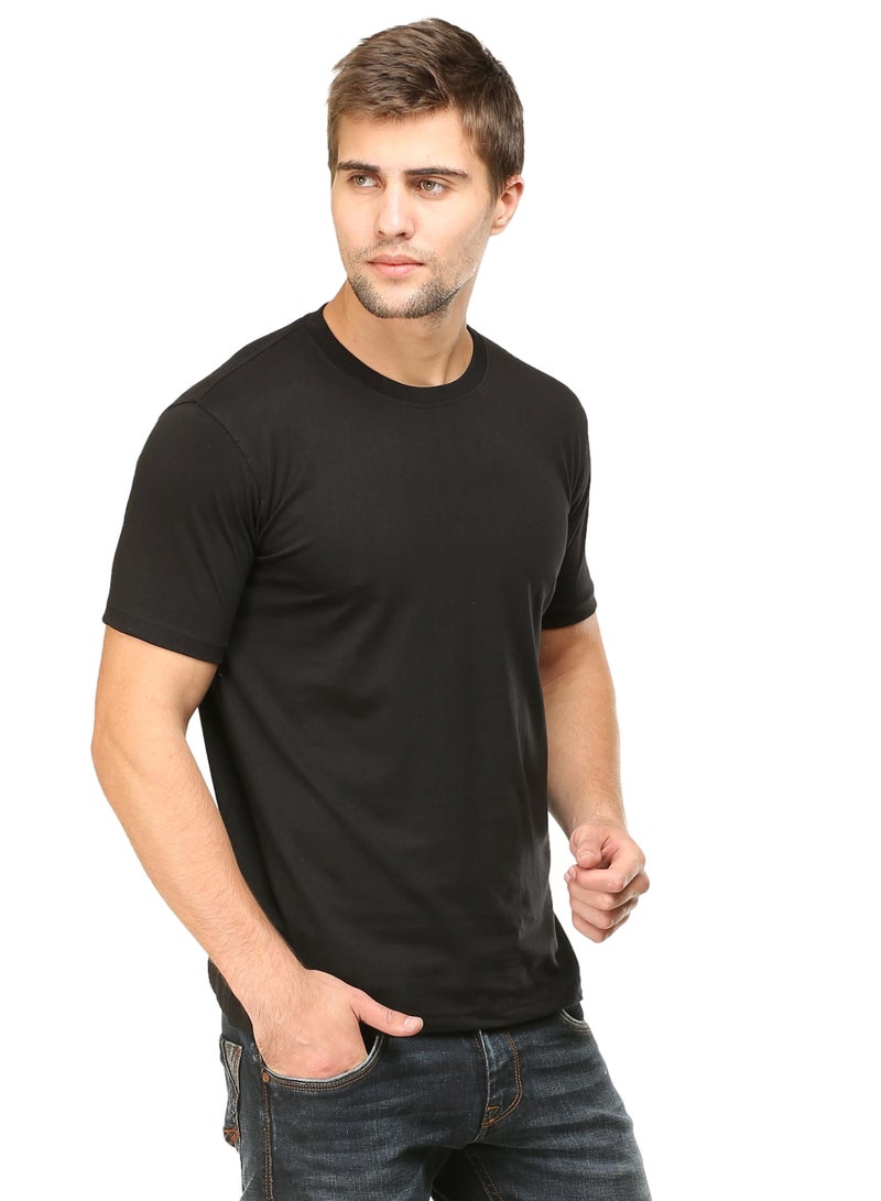 ملابس RSO تي شيرت رجالي من RSO Outfits بقصّة عادية ورقبة دائرية وأكمام نصفية من القطن، أسود - Image 3