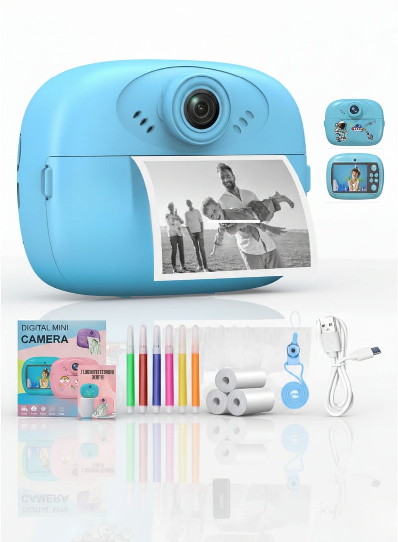 vexa pro Kids Instant Print Camera – 48MP Photo, 1080P HD Video, Inkless Thermal Print, 64GB Card, DIY Pens & Paper - Image 1