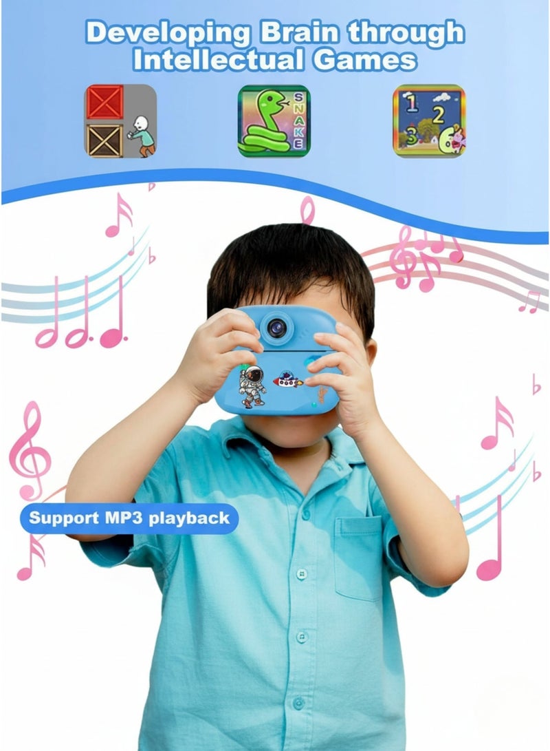 vexa pro Kids Instant Print Camera – 48MP Photo, 1080P HD Video, Inkless Thermal Print, 64GB Card, DIY Pens & Paper - Image 5